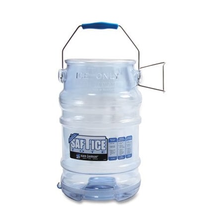 The Colman Group San Jamar, Saf-T-Ice Tote, 6gal Capacity, Transparent Blue SI6000